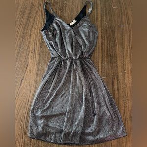 Silver party dress.
